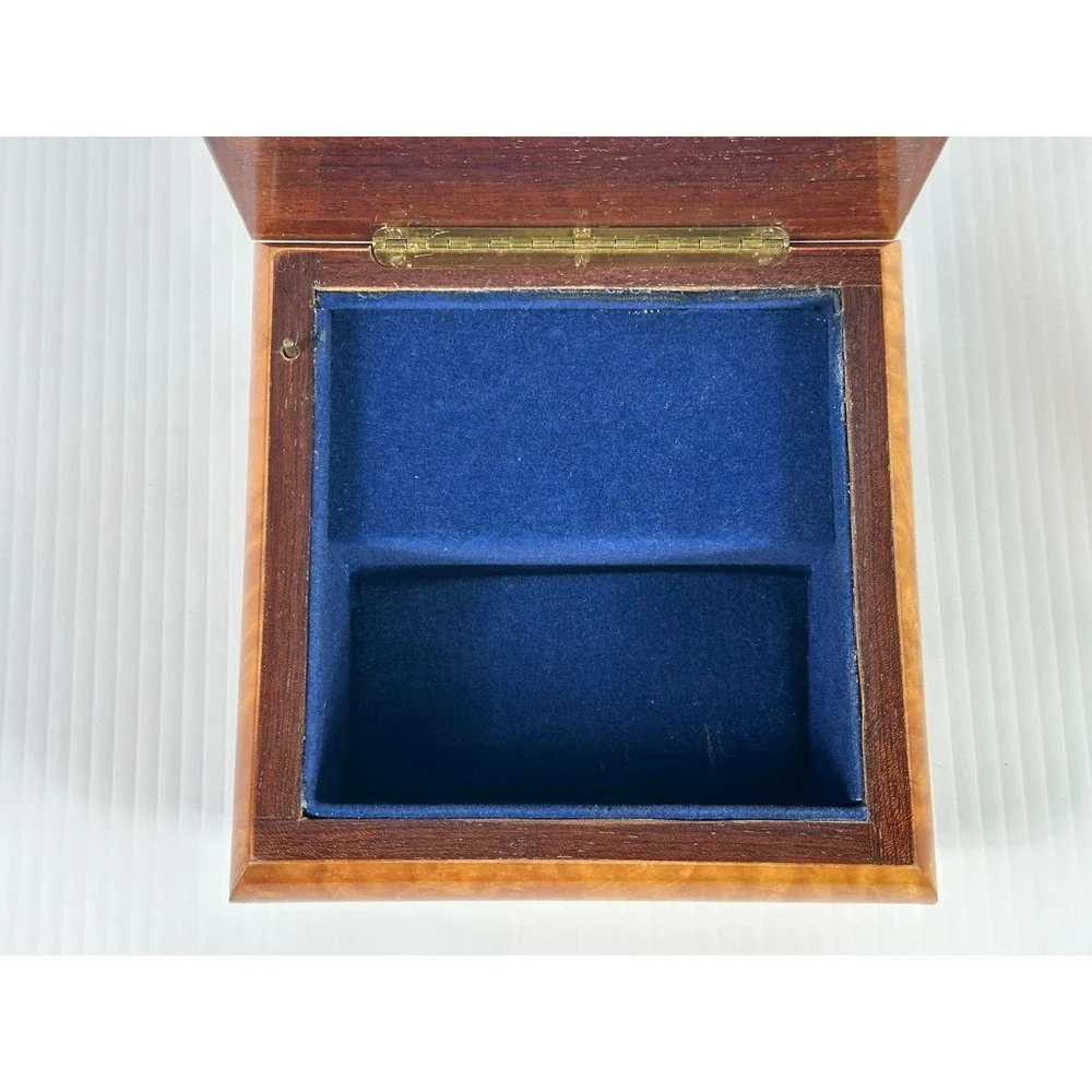 Italian Inlaid Wooden Marquetry Music Box Music Box Dancer Pasquale Capra Co USA